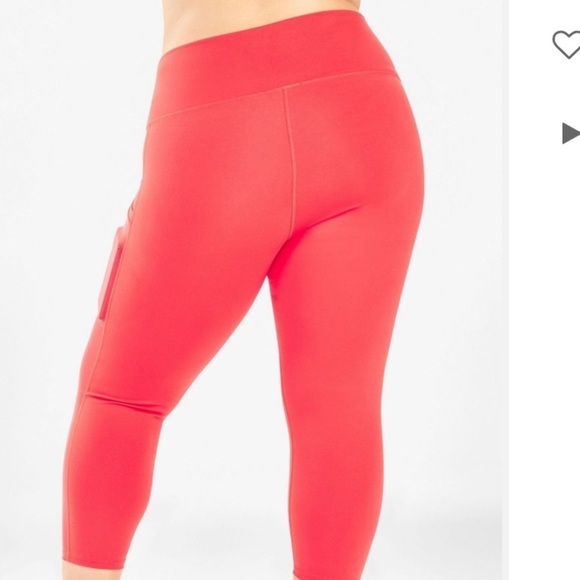 Fabletics On-the-go High Waisted Red Leggings Size Medium - Picture 3 of 13